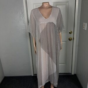 So De Mel Women's Dress 100% Silk Size 1 XS Beach Cover Up Sheer Long I30